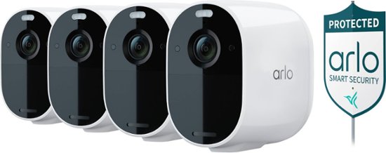 Front Zoom. Arlo - Essential Spotlight 4-Camera Indoor/Outdoor Wireless 1080p Surveillance System - White.