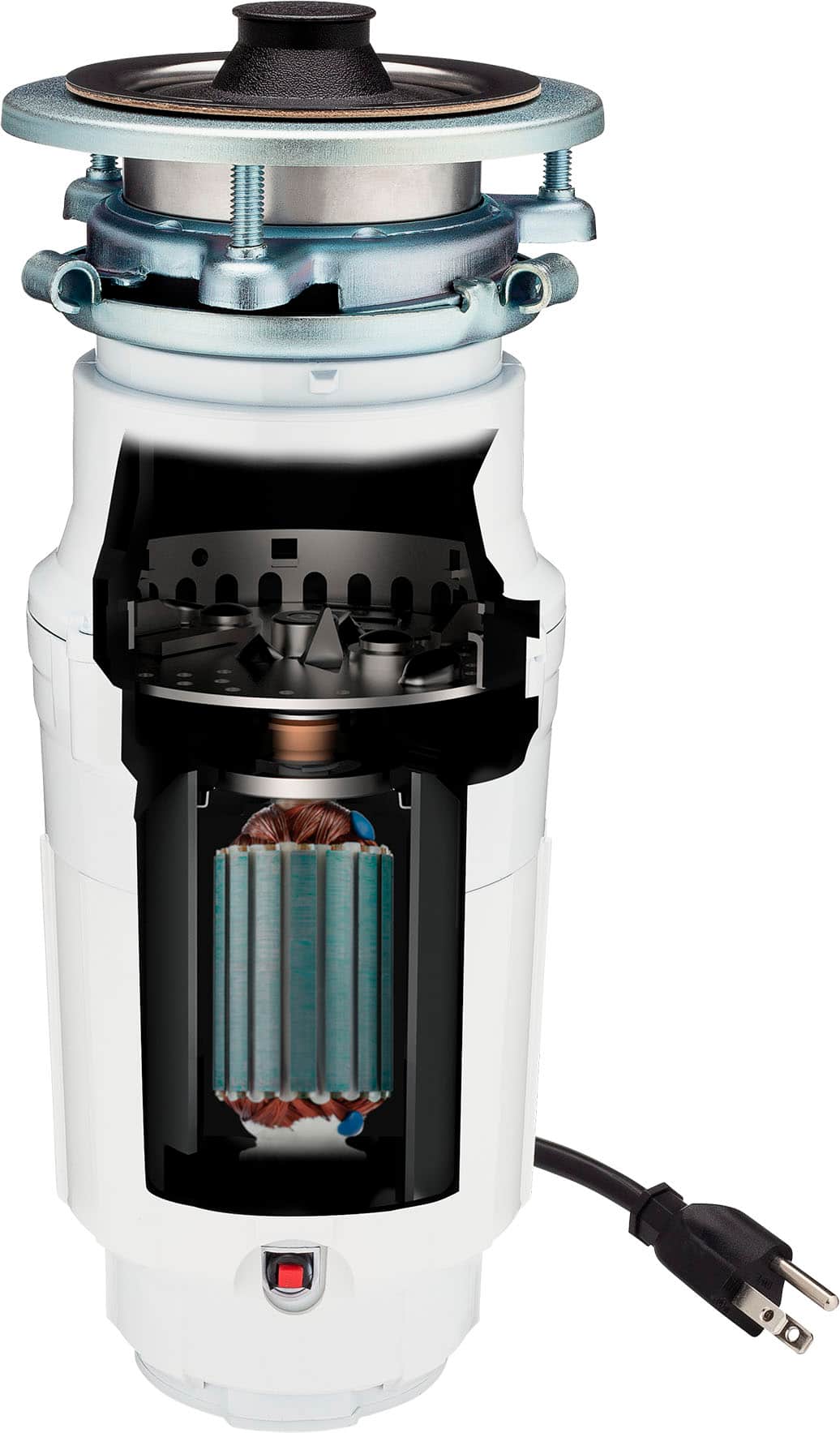 Angle. Smart Choice - Smart Choice 1/2HP Corded Garbage Disposal - White.