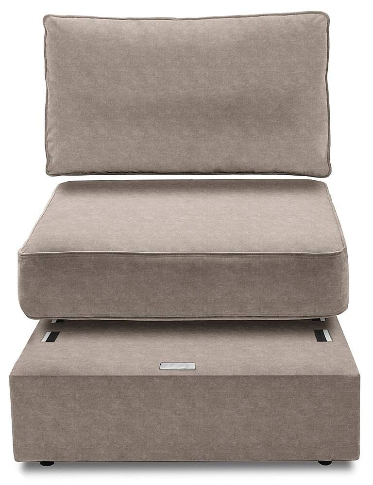 Angle View: Lovesac - 4 Seats + 5 Sides Standard StealthTech 8 Speaker - Venetian Taupe