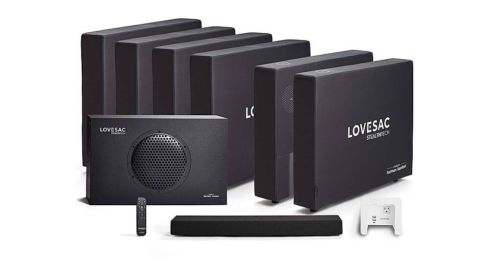 Lovesac 8 Seats + 10 Sides Corded Velvet & Lovesoft with 10 Speaker