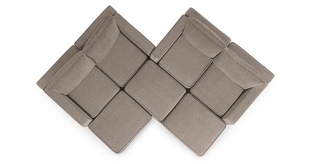 Angle View: Lovesac - 7 Seats + 8 Sides Corded Velvet & Lovesoft - Venetian Taupe