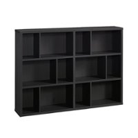 Sauder - Horizontal Bookcase - Black - Front_Zoom