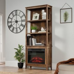 Sauder - Library Fireplace Bookcase - Front_Zoom