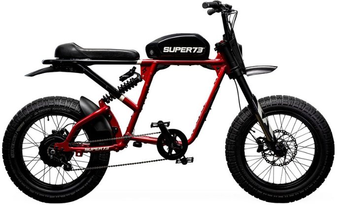 Super73 - RX Electric Motorbike w/ 75+ mile max operating range & 28+ mph max speed - Carmine Red