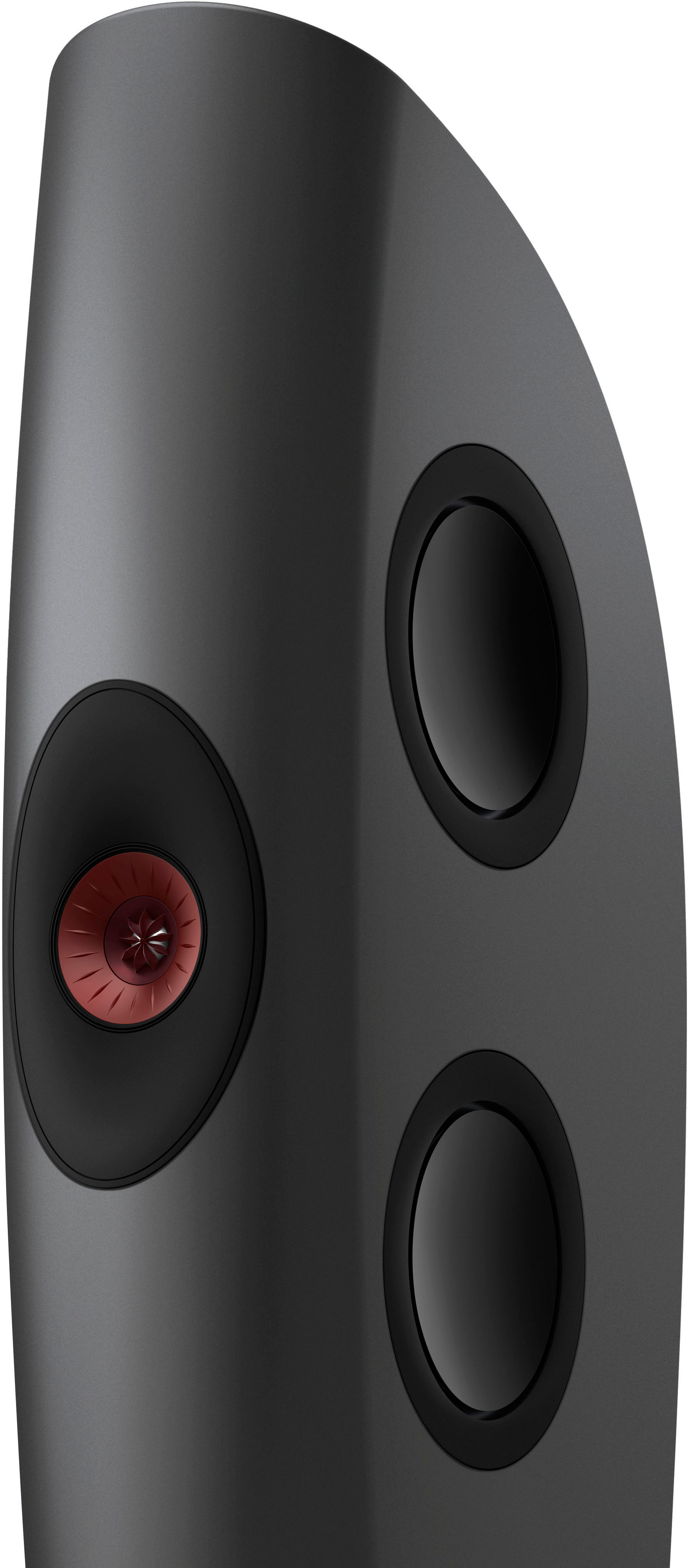 Angle View: KEF BLADE ONE META (EACH) - CHARCOAL GREY RED