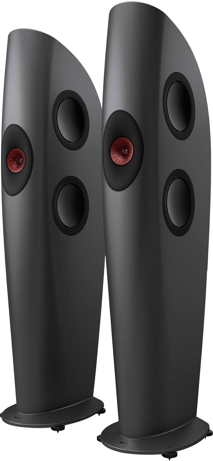 Front. KEF - KEF BLADE ONE META (EACH) - CHARCOAL GREY RED.