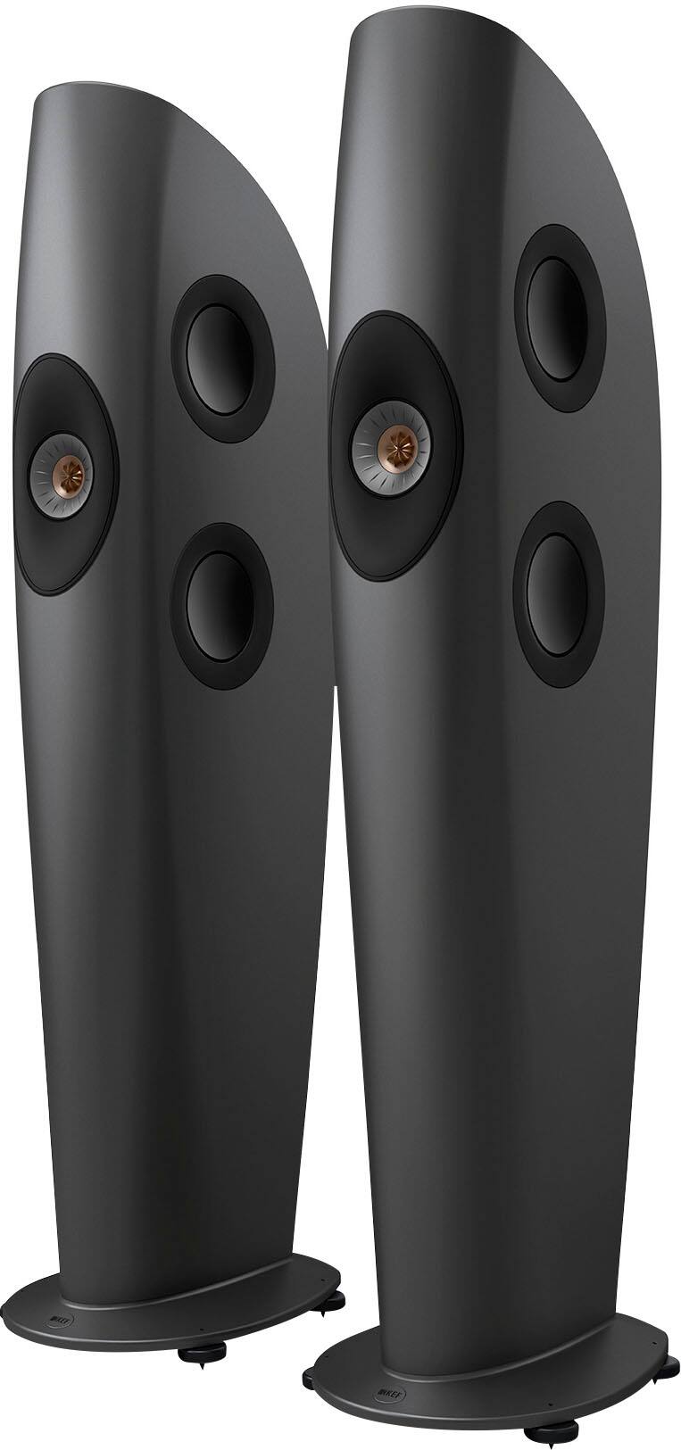 Front. KEF - KEF BLADE ONE META (EACH) - CHARCOAL GREY/Bronze.