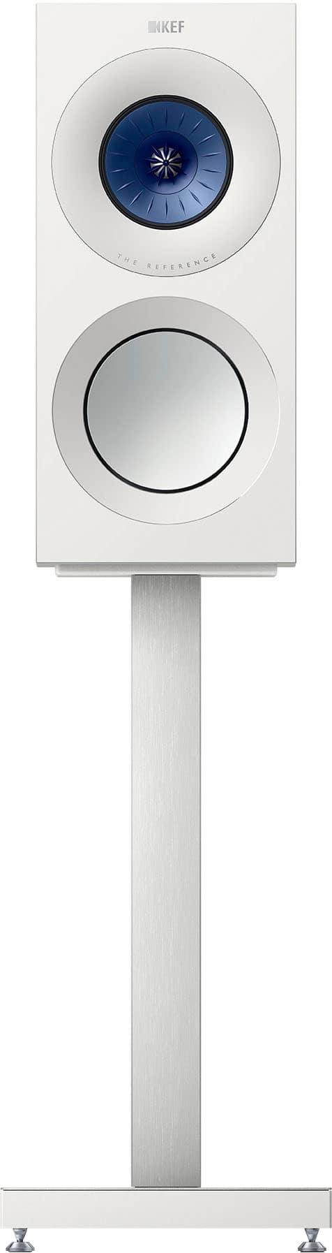 Front. KEF - KEF REFERENCE ONE META BOOKSHLEF SPEAKER (EACH) - WHITE BLUE.