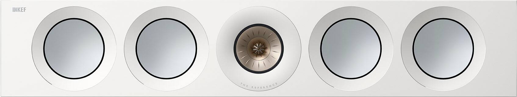 Front. KEF - KEF REFERENCE FOUR META CENTER SPEAKER (Each) - WHITE.