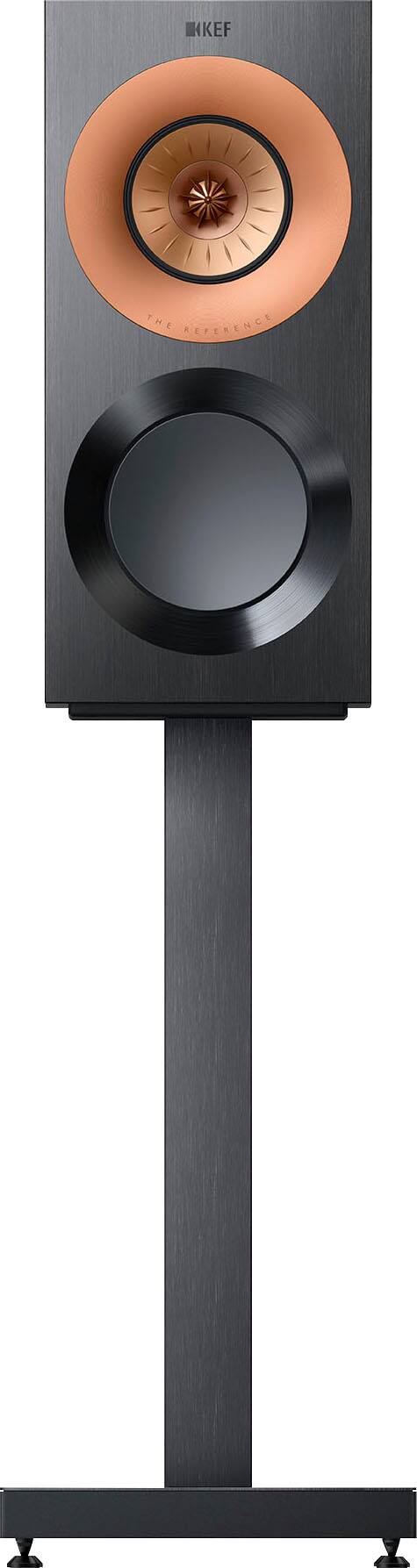 Front. KEF - KEF REFERENCE ONE META BOOKSHLEF SPEAKER (EACH) - BLACK COPPER.