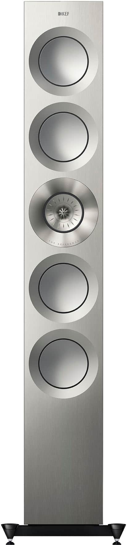 KEF - REFERENCE FIVE META FLOORSTANDING SPEAKER (EACH) - SILVER SATIN WALNUT - Front_Zoom