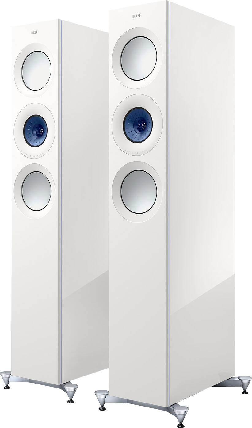 Angle. KEF - KEF REFERENCE THREE META FLOORSTANDING SPEAKER (Each) - WHITE BLUE.