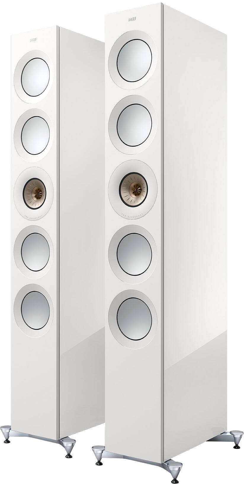 Angle. KEF - KEF REFERENCE FIVE META FLOORSTANDING SPEAKER (Each) - WHITE.