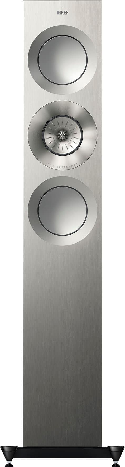 KEF - REFERENCE THREE META FLOORSTANDING SPEAKER (EACH) - SILVER SATIN WALNUT - Front_Zoom