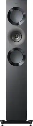Front. KEF - KEF REFERENCE THREE META FLOORSTANDING SPEAKER (Each) - BLACK GREY.