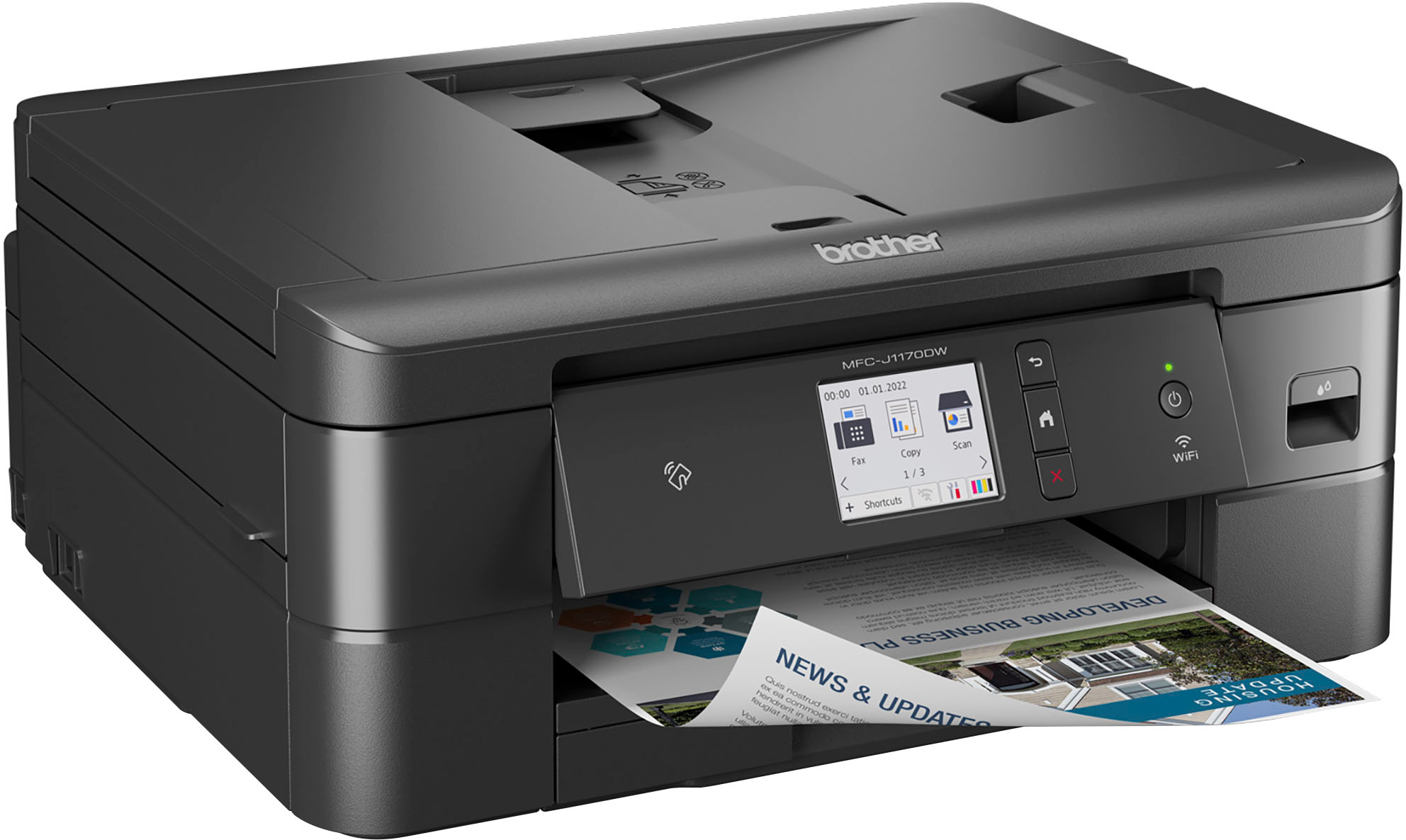 Brother MFC-J1170DW Wireless Color All-in-One Refresh Subscription Eligible  Inkjet Printer Black MFCJ1170DW - Best Buy