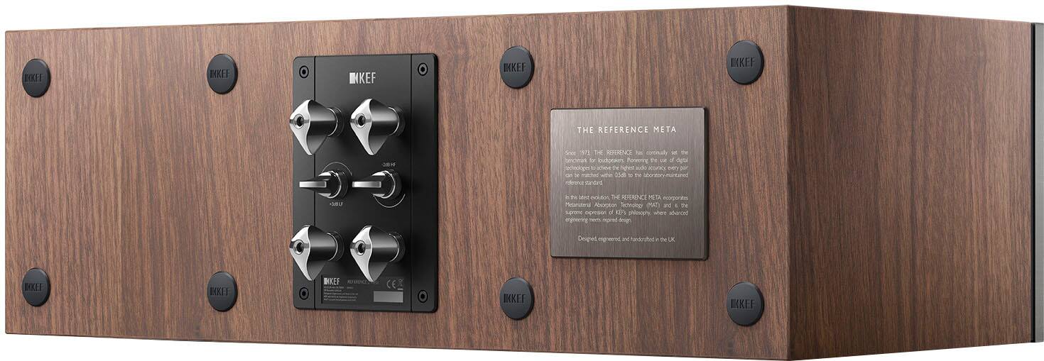 Back. KEF - KEF REFERENCE TWO META CENTER SPEAKER (EACH) - SATIN WALNUT SILVER.