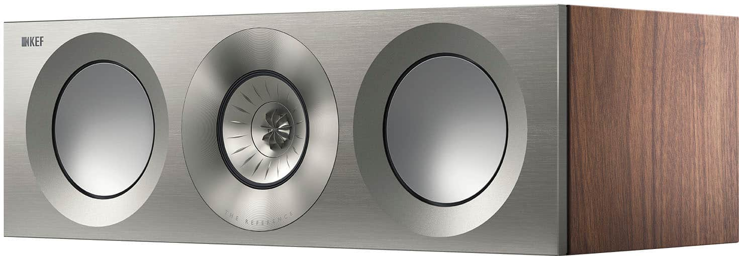 Angle View: KEF REFERENCE META - SATIN WALNUT SILVER