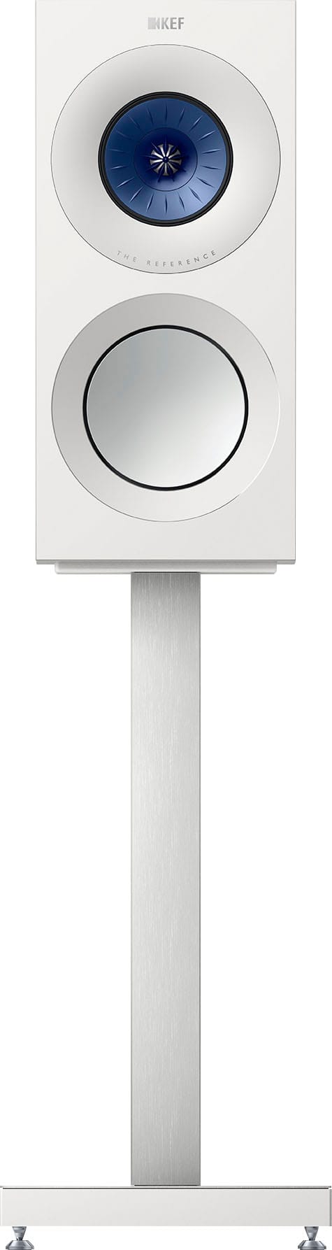 Front. KEF - S1-RF1 Floor Stand - White.