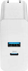 Insignia™ - 32W Dual Port Wall Charger for Smartphones, Tablets & More - White - Front_Zoom