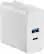 Front. Insignia™ - 32W Foldable Dual Port Wall Charger for iPhone, Samsung Smartphones, Tablets and More - White.