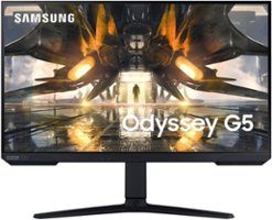 Samsung - 32" Odyssey G55A WQHD FreeSync Curved Gaming Monitor - Black - Front_Zoom