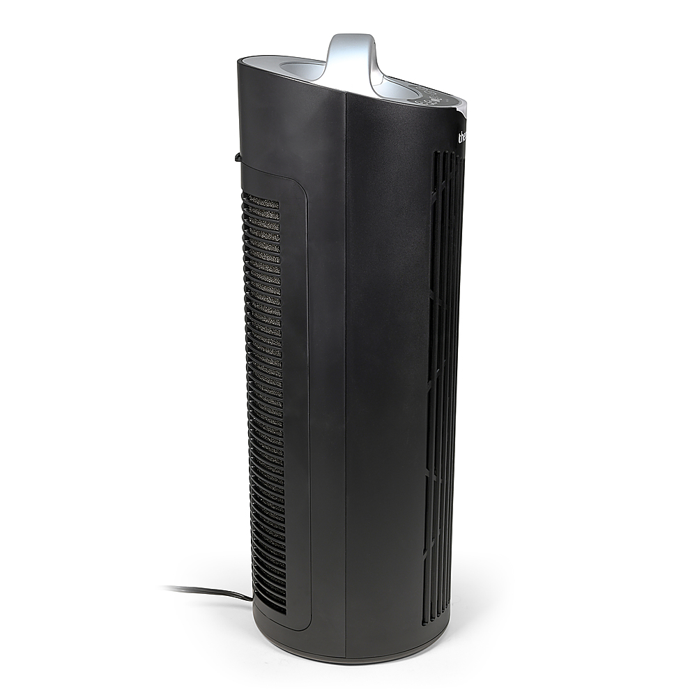 Angle View: Pure Enrichment True HEPA Small & Portable Air Purifier for On-The-Go Use - Black - Black