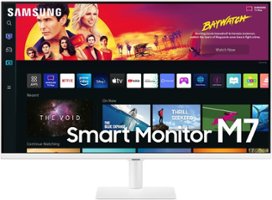 Samsung - 32" M70B 4K USB-C Smart Monitor & Streaming TV - White - Front_Zoom