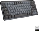 Logitech - MX Mechanical Mini Compact Wireless Mechanical Tactile Switch Keyboard for Windows/macOS with Backlit Keys - Graphite - Front_Zoom