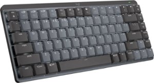 Logitech - MX Mechanical Mini Compact Wireless Mechanical Linear Switch Keyboard for Windows/macOS with Backlit Keys - Graphite - Front_Zoom
