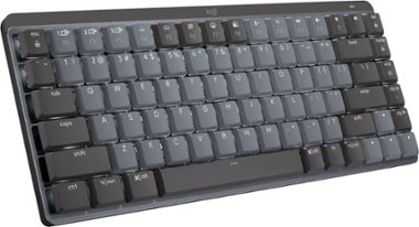 Logitech - MX Mechanical Mini Compact Wireless Mechanical Clicky Switch Keyboard for Windows/macOS with Backlit Keys - Graphite - Front_Zoom