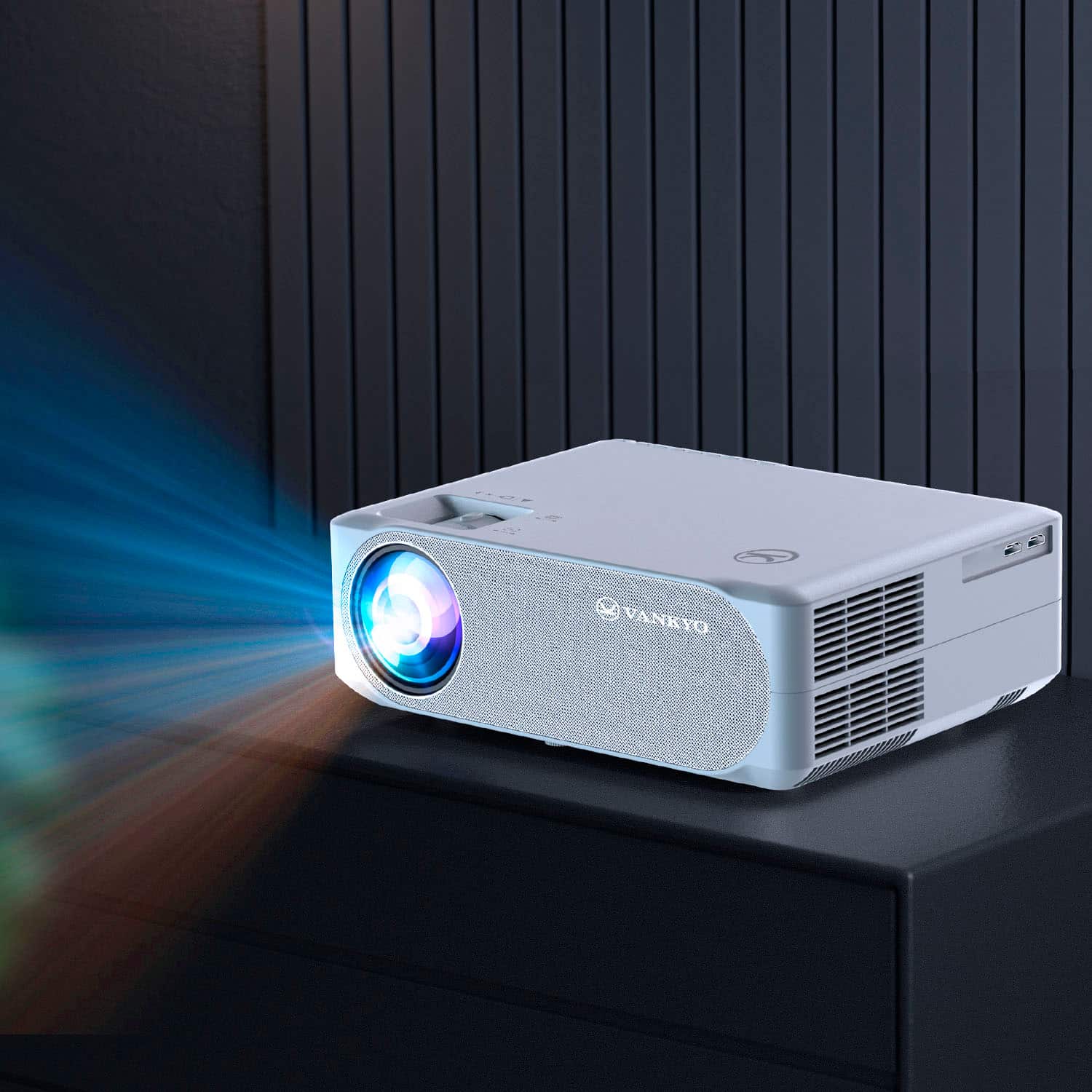 Back. Vankyo - Performance V630W Native 1080P Wireless Single LCD Projector - White.
