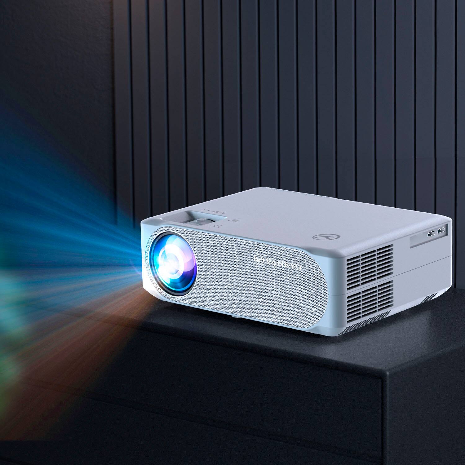 Back. Vankyo - Performance V630W Native 1080P Wireless Single LCD Projector - White.