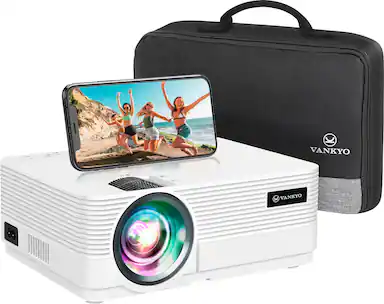 Front. Vankyo - Leisure 470 Pro Native 1080P Wireless Single LCD Mini Projector - White.