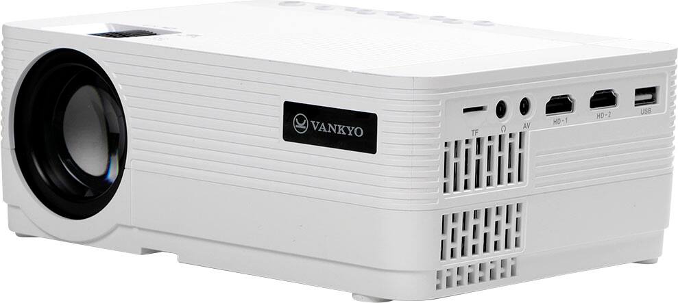 Top. Vankyo - Leisure 470 Pro Native 1080P Wireless Single LCD Mini Projector - White.