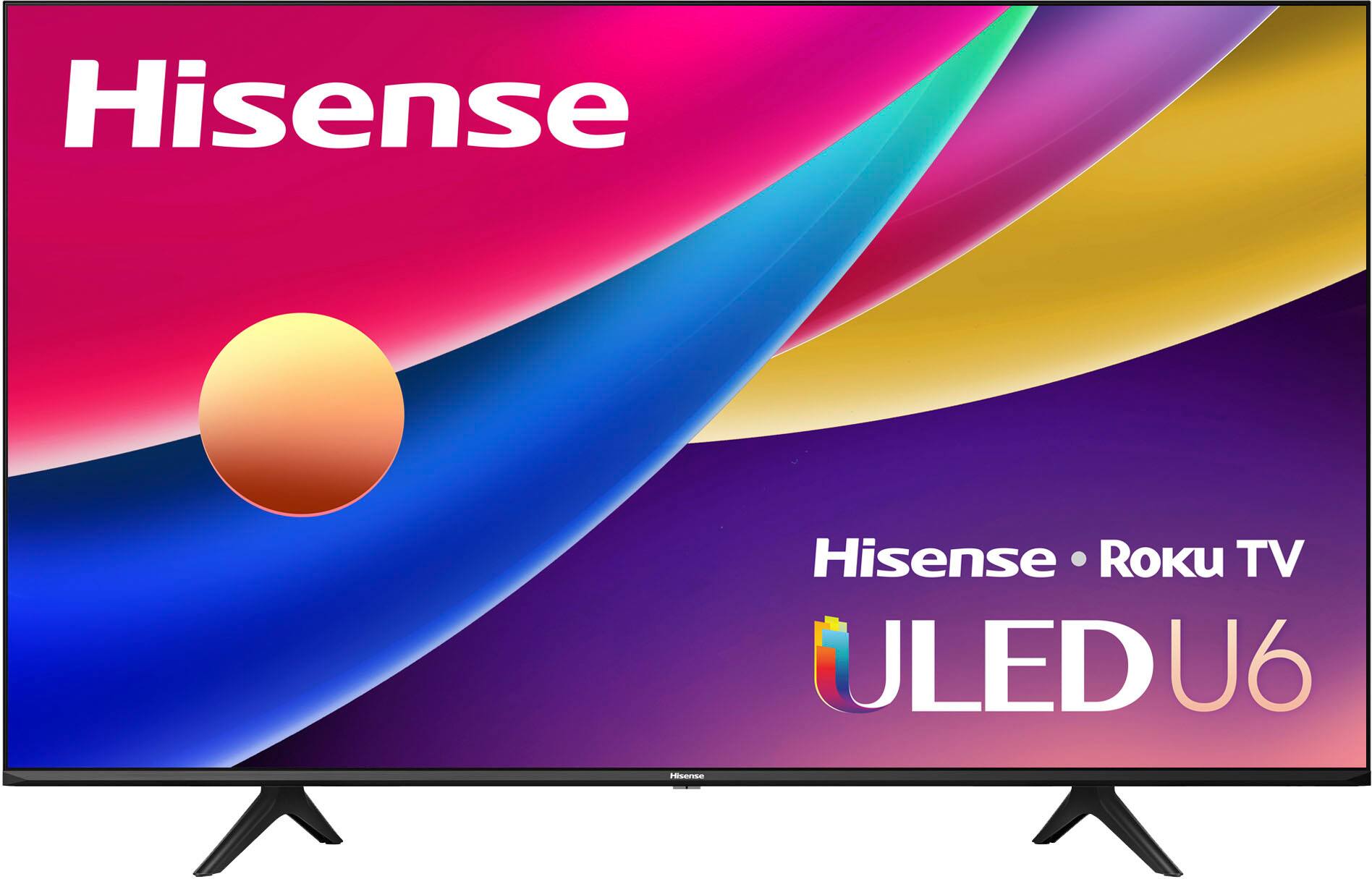Front. Hisense - 55" Class U6GR Series Quantum ULED 4K UHD Smart Roku TV - Black.