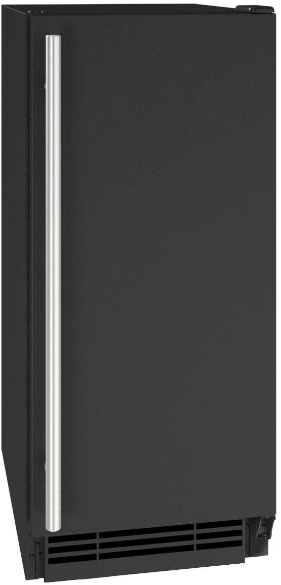 Angle View: U-Line - 14.9" 55.1-Lb. Freestanding Icemaker - Stainless Steel