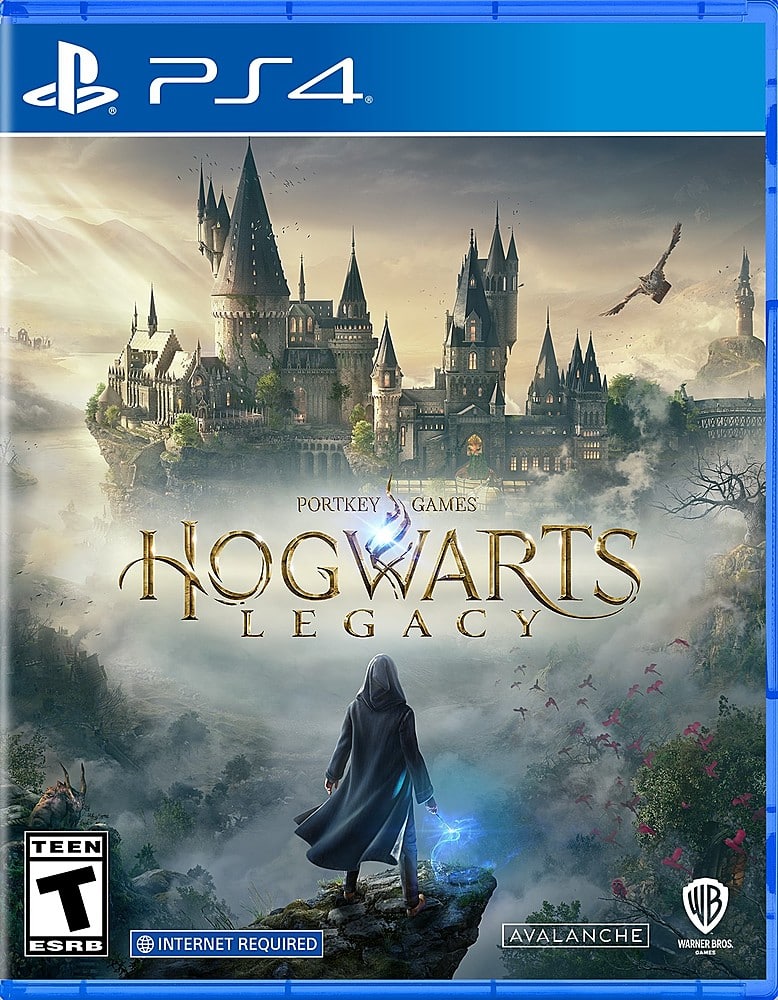 PS4. Portkey Games Hogwarts Legacy. Teen. ESRB. Internet Required. Avalanche. Warner Bros.