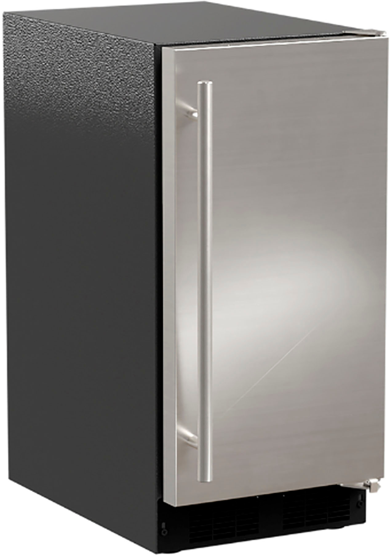 Angle View: U-Line - 15" 55-lb Freestanding Icemaker - Stainless Steel