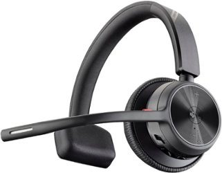 Poly - formerly Plantronics - Voyager 4310 Wireless Noise Cancelling Single Ear Headset with mic - Black - Front_Zoom