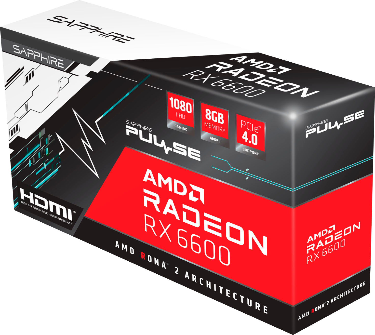 Sapphire Technology AMD Radeon RX 6600 XT Pulse Overclocked Dual-Fan 8GB  GDDR6 PCIe 4.0 Graphics Card - Micro Center