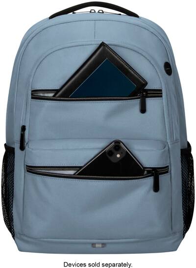 backpack for 2 laptops and tablet Solo Varsity Draft Black The adjustable padded shoulder straps and top carrying handle provide multiple options for transport Commuter Backpack 20L with 19