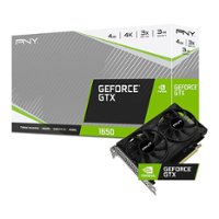 PNY - NVIDIA GeForce GTX 1650 4GB GDDR6 PCI Express 3.0 Graphics Card with Dual Fan - Black - Front_Zoom