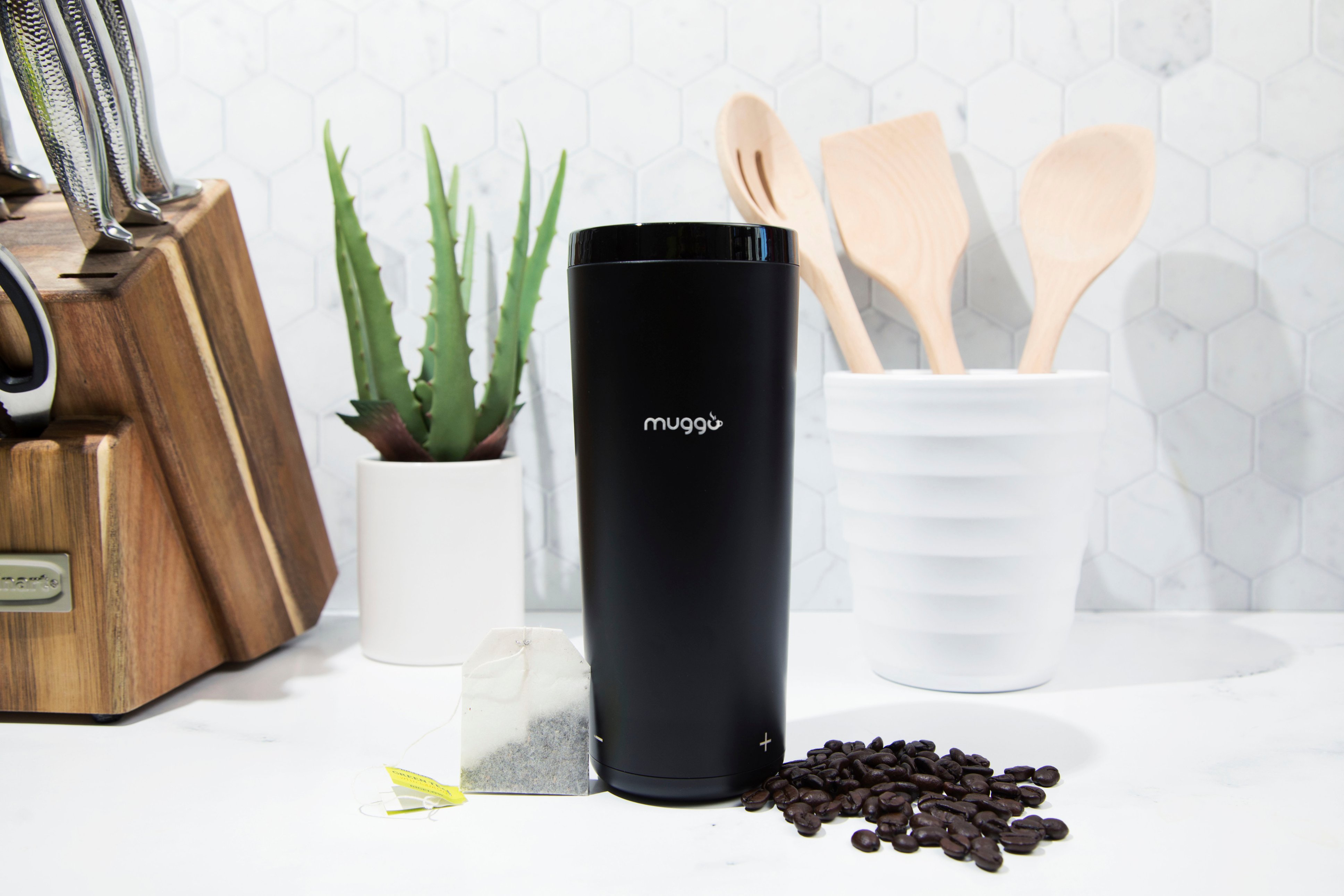 Best Buy: muggo Self-Heating Travel Mug Black MUG-002
