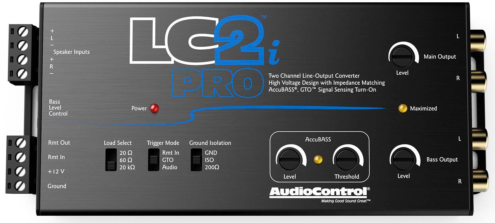 Alt View 11. AudioControl - 2-Channel Active Line Output Converter with AccuBASS and Subwoofer Control - Black.