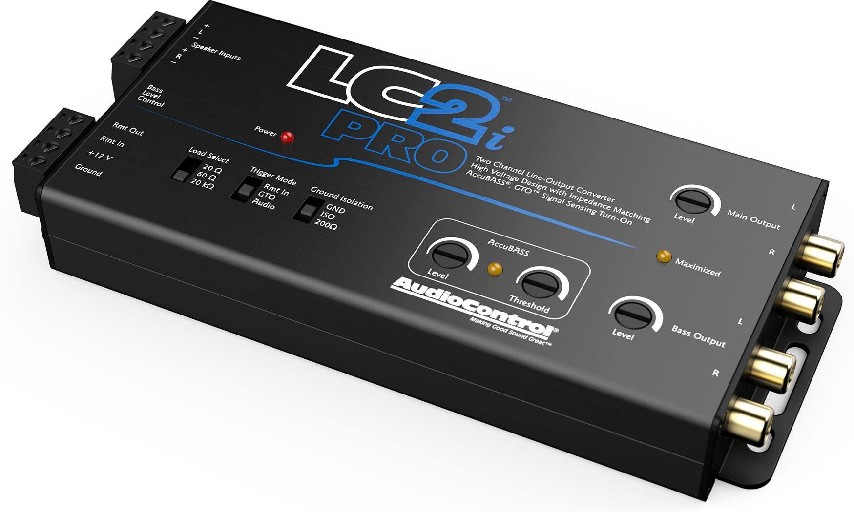 Alt View 12. AudioControl - 2-Channel Active Line Output Converter with AccuBASS and Subwoofer Control - Black.