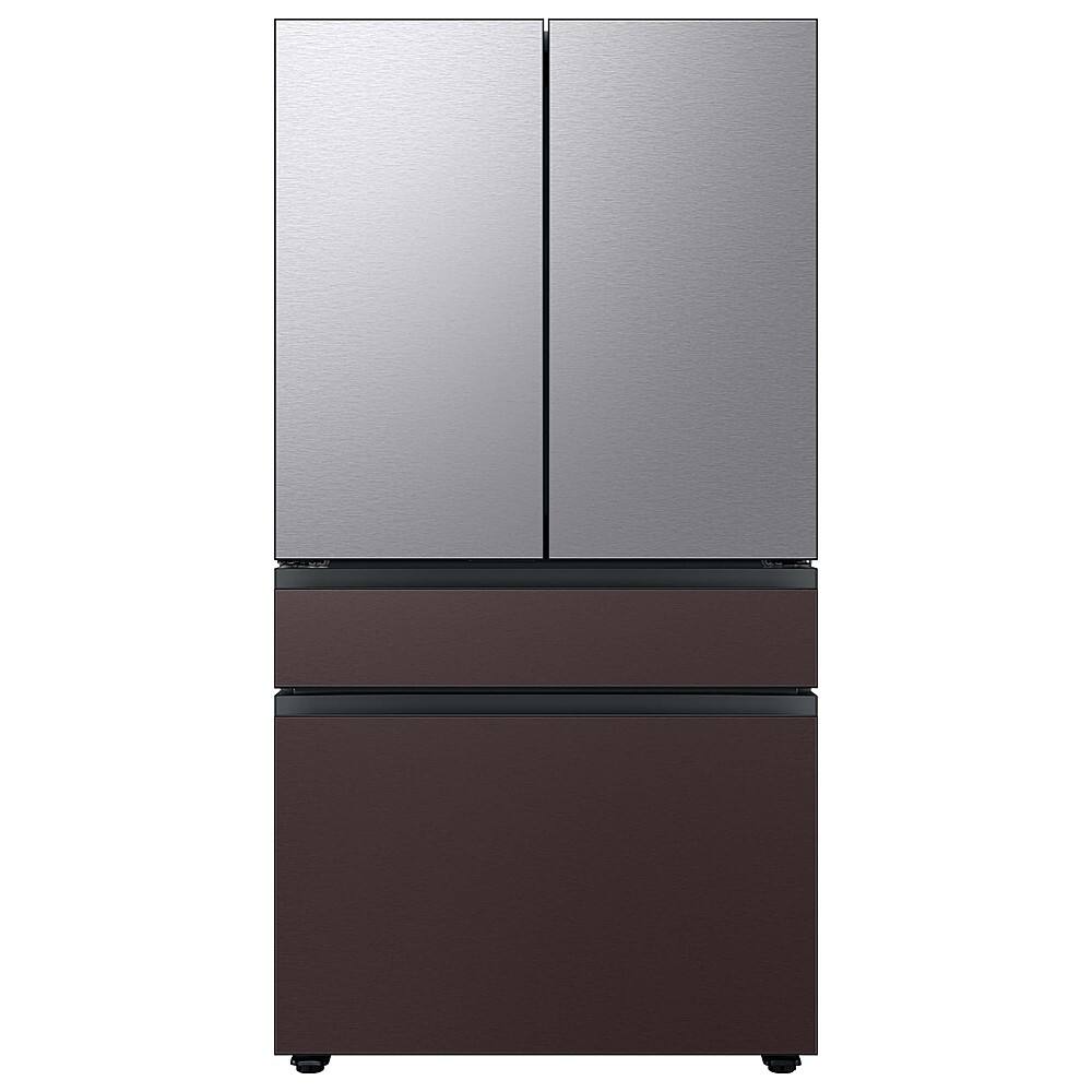 Alt View 11. Samsung - Bespoke 4-Door French Door Refrigerator Panel - Middle Panel - Tuscan Steel.