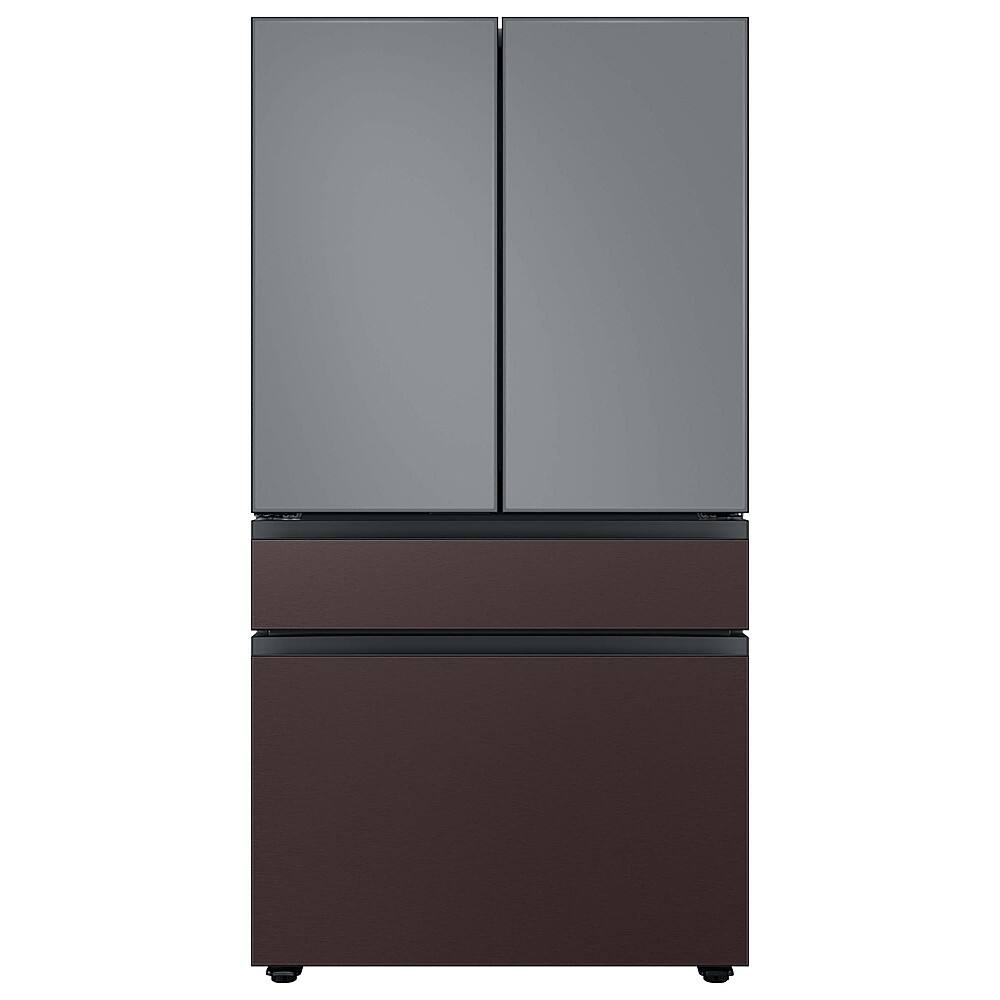 Alt View 12. Samsung - Bespoke 4-Door French Door Refrigerator Panel - Middle Panel - Tuscan Steel.