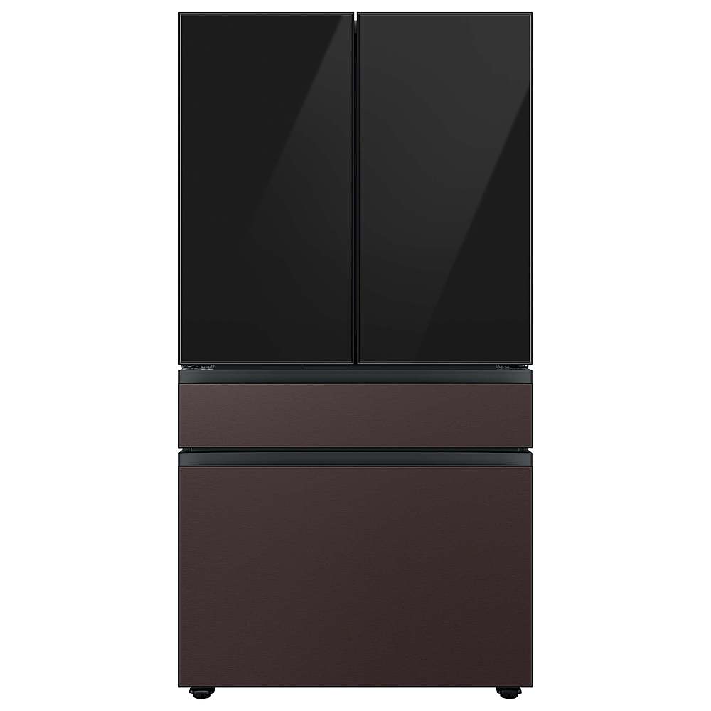 Alt View 14. Samsung - Bespoke 4-Door French Door Refrigerator Panel - Middle Panel - Tuscan Steel.