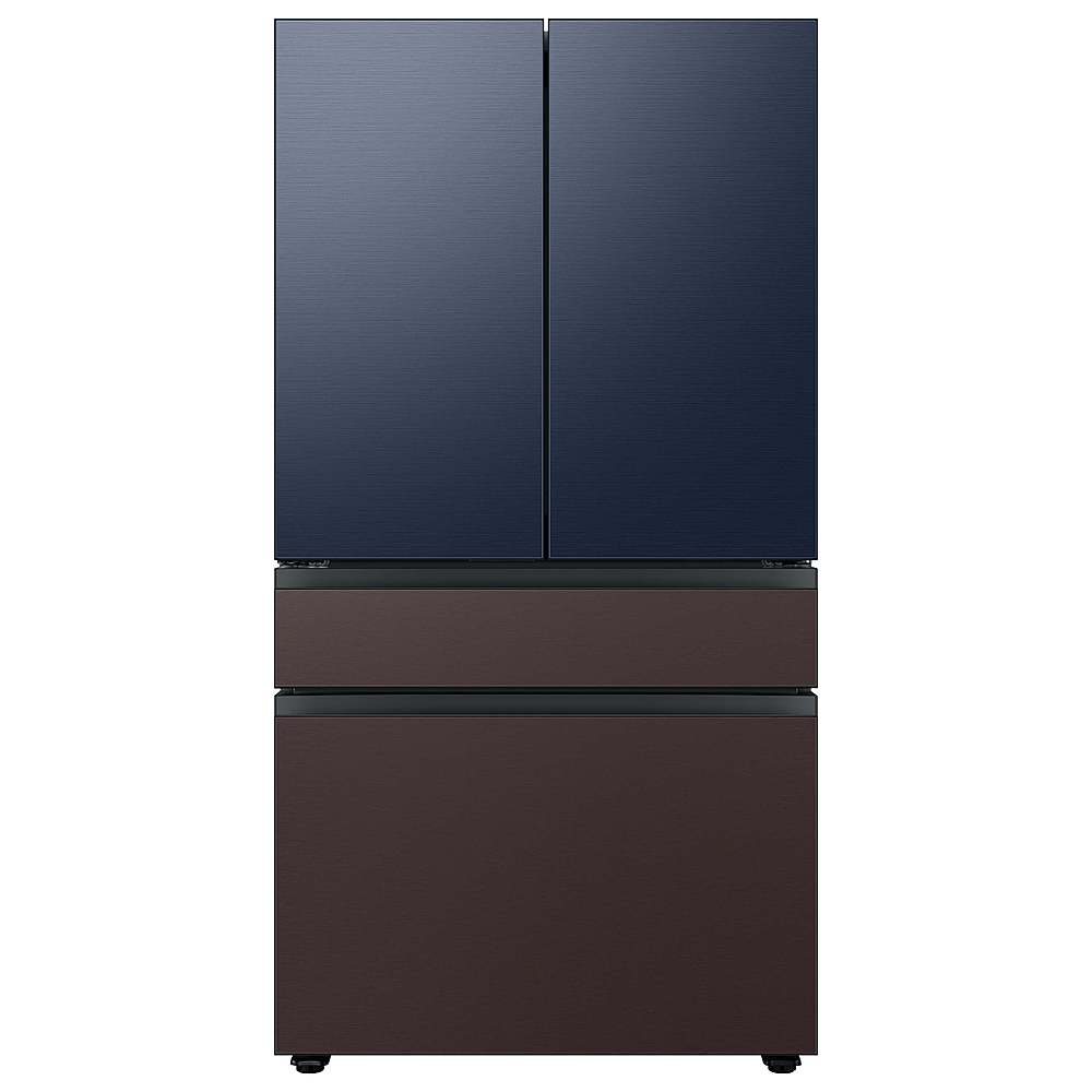 Alt View 15. Samsung - Bespoke 4-Door French Door Refrigerator Panel - Middle Panel - Tuscan Steel.